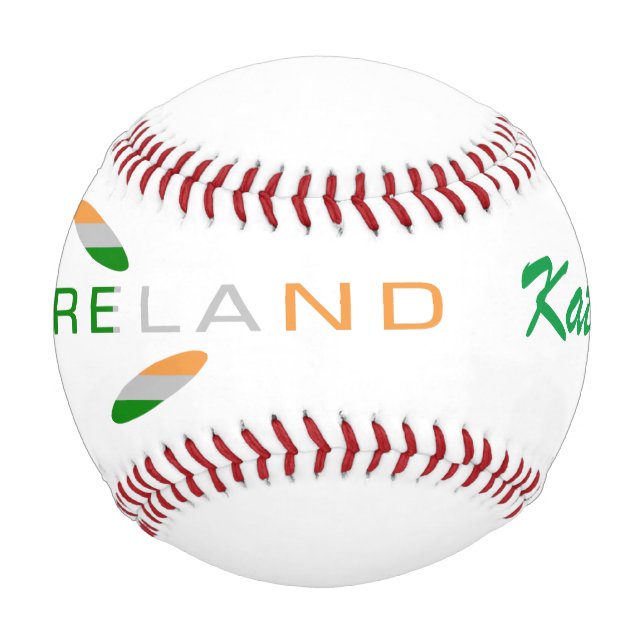 Irish Flag Rose Personalisiert Baseball (Vorderseite)
