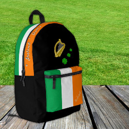 Irish Flag sac à dos, Irlande, noir patriote