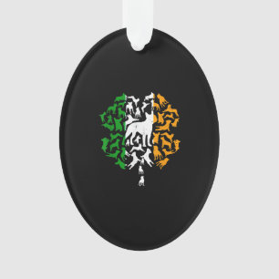 IRISH Flag St Patricks Day Boston Terrier Kleeblat Ornament