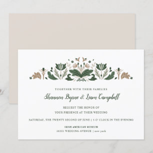 Irish Folk Art   Moderne Celtic Wedding Einladung