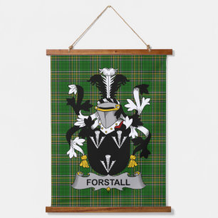 Irish Forstall Coat of Arms Familienwappen Wandteppich Mit Holzrahmen