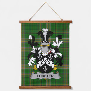Irish Forster Coat of Arms Familienwappen Wandteppich Mit Holzrahmen