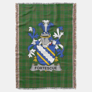 Irish Fortescue Coat of Arms Familienwappen Irland Decke