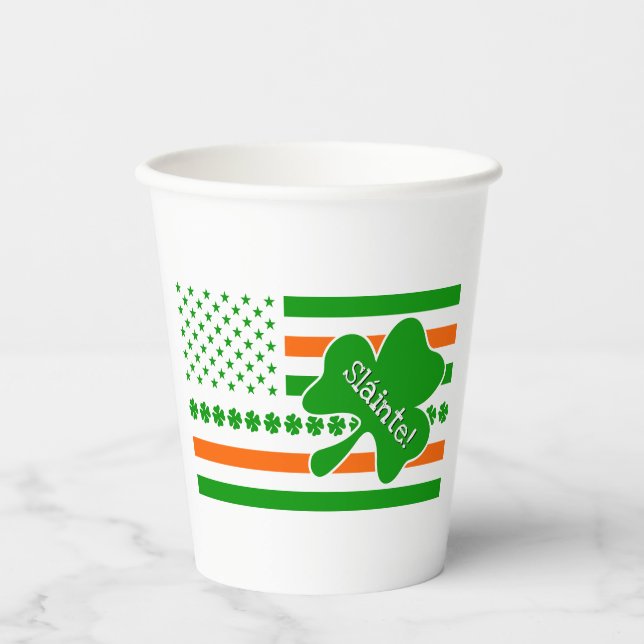 [Irish Friends] St Patricks Day Toast - White Pappbecher (Vorderseite)