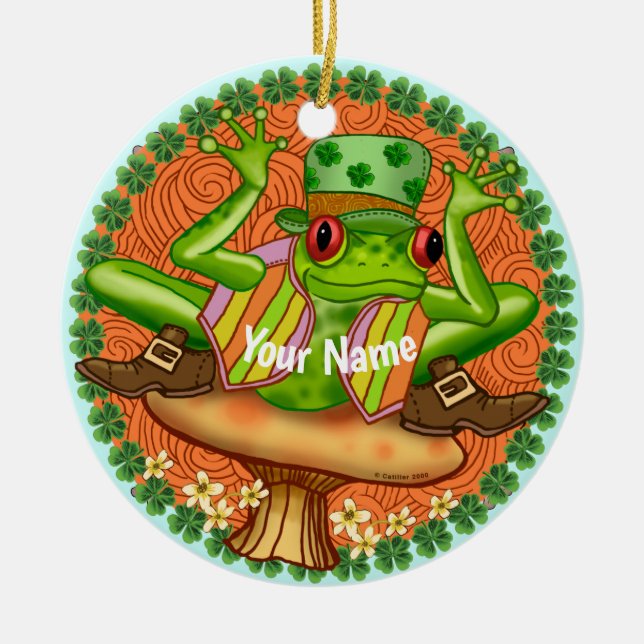 Irish Frog Keramik Ornament (Vorne)