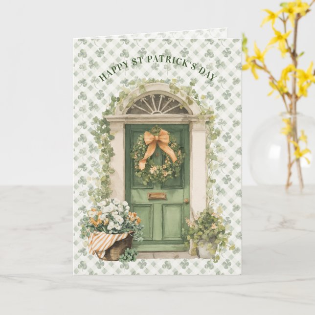 Irish Front Door | St Patrick's Day Irish Blessing Karte (Gelbe Blume)