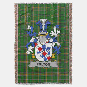 Irish Fulton Coat of Arms Familienwappen Irland Decke