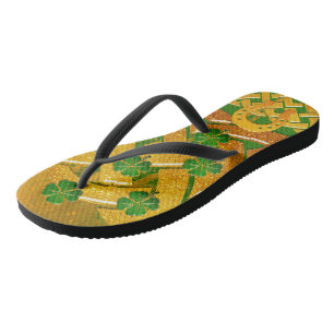 Irish Fun 3D Whimsey Flip Flops