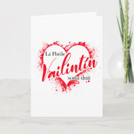 Irish Gaeilge Valentinstag Karte