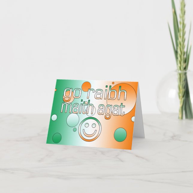 Irish Gaelic Geschenke Danke / Go Raibh Maith Agat (Vorderseite)