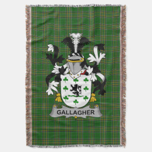 Irish Gallagher oder O_Gallagher Coat of Arms Fami Decke