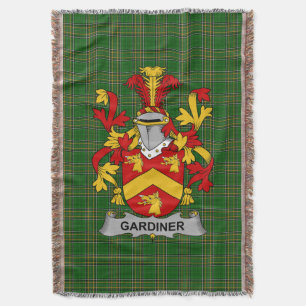 Irish Gardiner Coat of Arms Familienwappen Irland Decke