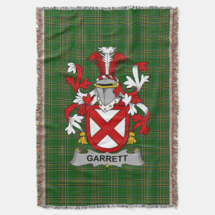 Irish Garrett Coat of Arms Familienwappen Irland Decke
