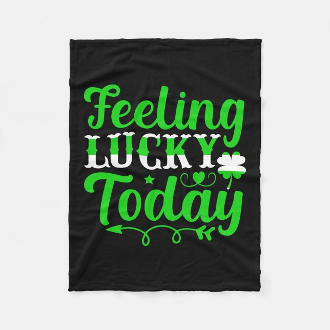 Irish Gefühl Lucky Heute Fleecedecke (Vorderseite)