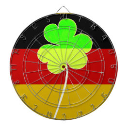 Irish German Flag Kleeblatt Clover St Patrick Fun Dartscheibe