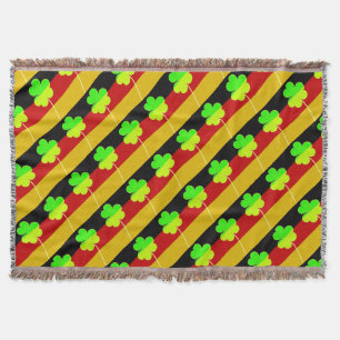 Irish German Flag Kleeblatt Clover St Patrick Fun Decke