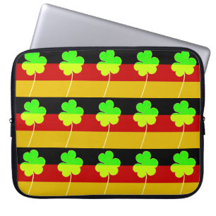 Irish German Flag Kleeblatt Clover St Patrick Fun Laptopschutzhülle