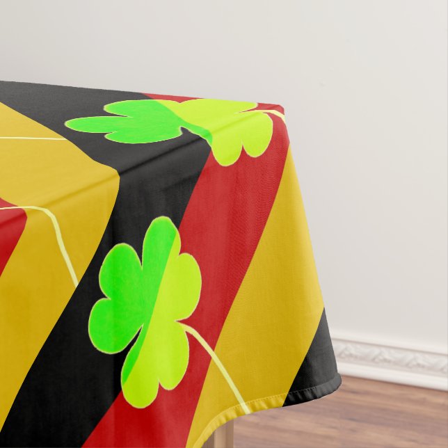 Irish German Flag Kleeblatt Clover St Patrick Fun Tischdecke (Beispiel)