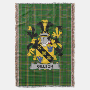 Irish Gillson Coat of Arms Familienwappen Irland Decke