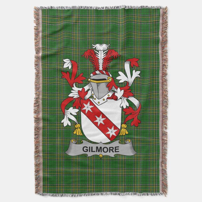 Irish Gilmore Coat of Arms Familienwappen Irland Decke (Vorderseite Vertikal)