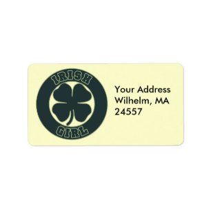 Irish Girl Adressaufkleber