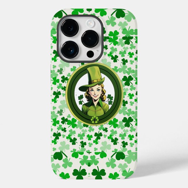 Irish Girl Case-Mate iPhone 14 Pro Hülle (St. Patrick Day Holiday iPhone Case!)
