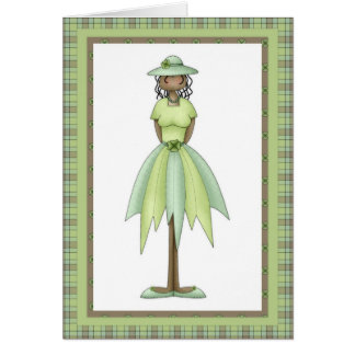 Irish Girl Doll 2 Happy St. Patrick's Day Card