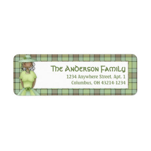 Irish Girl Doll St. Patrick's Address Label 2
