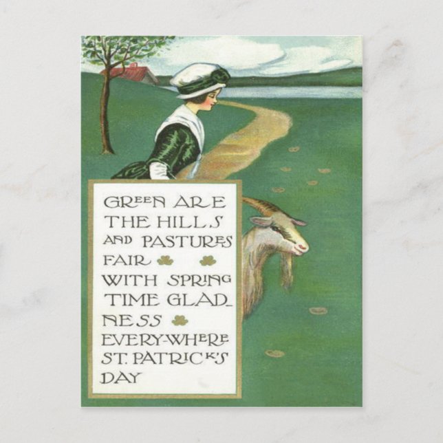Irish Girl Goat Pasta Postkarte (Vorderseite)