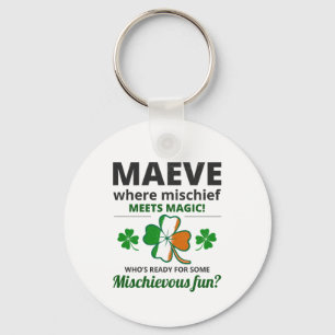 Irish Girl Name: Maeve - Mischief trifft Magie Schlüsselanhänger