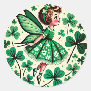 Irish Girl Runder Aufkleber