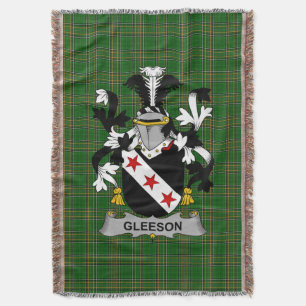 Irish Gleeson oder O_Glissane Coat of Arms Family Decke
