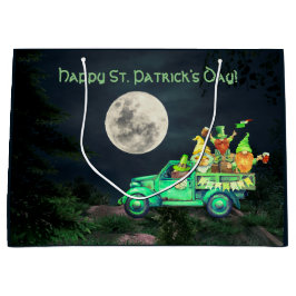 Irish Gnomes and Full Moon St. Patrick's Day Große Geschenktüte