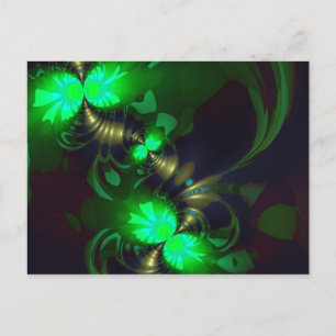 Irish Goblin - Smarald und Gold Ribbons Postkarte