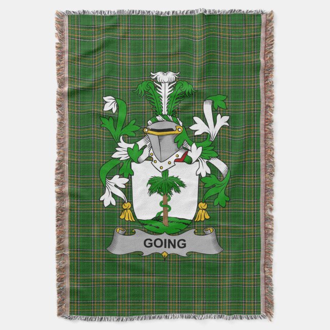 Irish Going Coat of Arms Familienwappen Irland Decke (Vorderseite Vertikal)