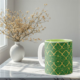 Irish Gold Abstract Eternal Knots Celtic Heritage Zweifarbige Tasse