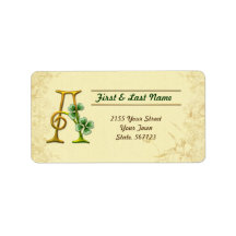 Irish Gold Monogram A Label