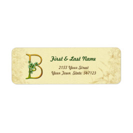 Irish Gold Monogram B Label