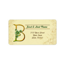 Irish Gold Monogram B Label