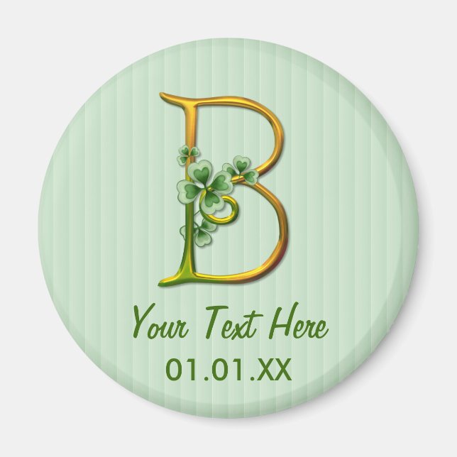 Irish Gold Monogram B Magnet (Vorne)