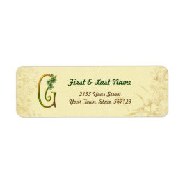 Irish Gold Monogram G Label