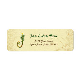 Irish Gold Monogram J Label