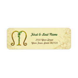 Irish Gold Monogram M Label