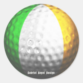 Irish Golf Runder Aufkleber
