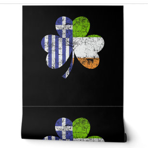 Irish Greece Flag Ireland Kleeblatt St Patricks Da Tapete