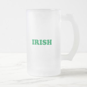 Irish Green Briefe Mattglas Bierglas