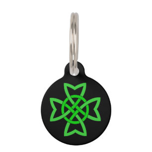 Irish Green Celtic Knot Haustiermarke
