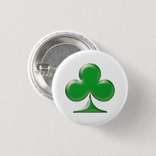 Irish Green Clover Kleeblatt Button