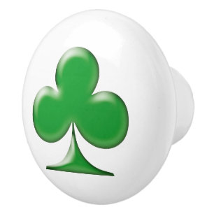 Irish Green Clover Kleeblatt Keramikknauf