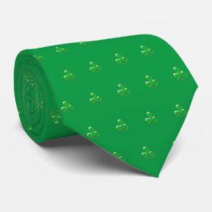 Irish Green Clover Kleeblatt Krawatte